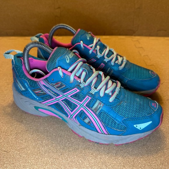 Asics Shoes - Asics Gel-Venture 5 Sneakers Womens 8.5 Blue Pink T5N8N Trail Running Shoes‎